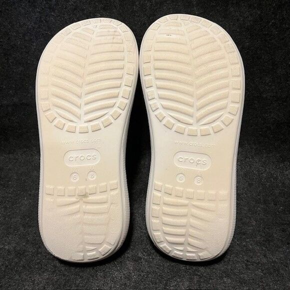 Crocs Women's M 6 US / W 8 US White Platform Slide Sandals Shoe - Picture 6 of 7